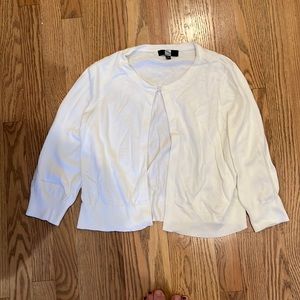 Saks Fifth Avenue Boléro with hook at front - size L white
